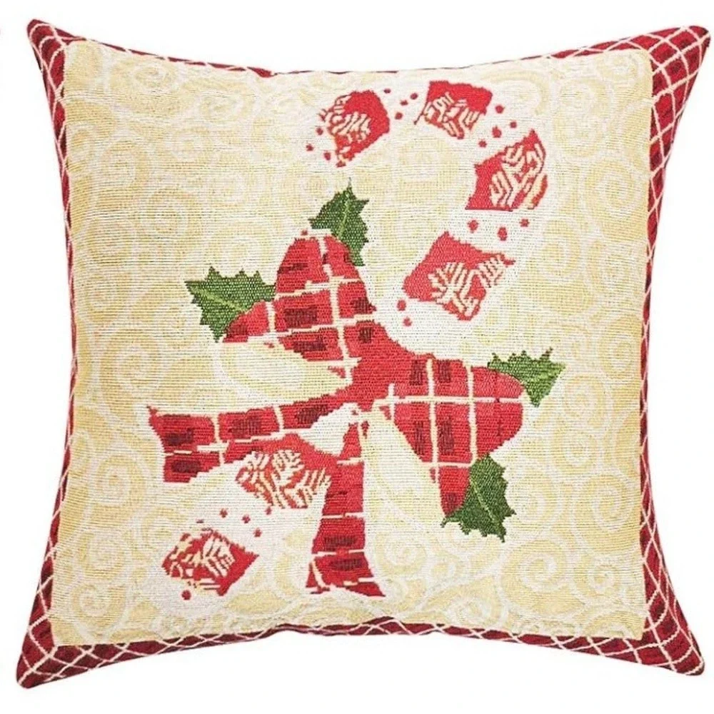 Christmas Pillow Covers Square 18''x18'' Cushion Elements Candy‎ Cane